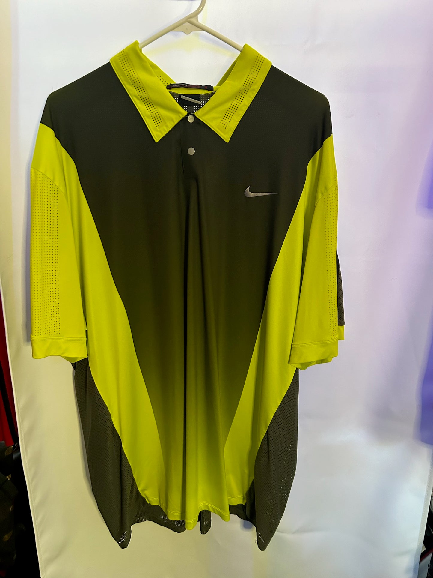 Nike Tiger Woods Collection Polo XXL Neon Green/Gray