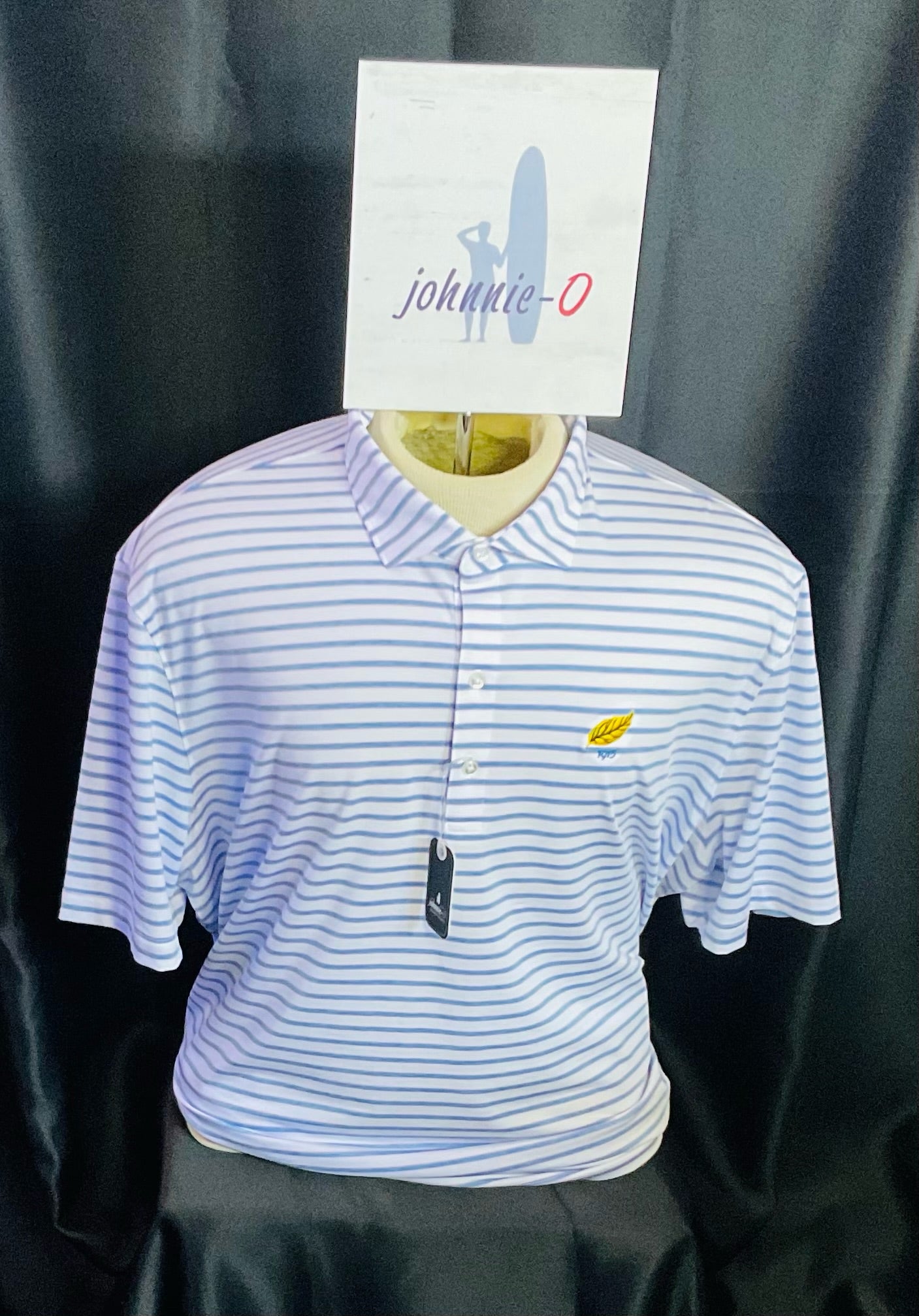 Johnnie-O Short Sleeve Performance Polo, 2X Thornton- White