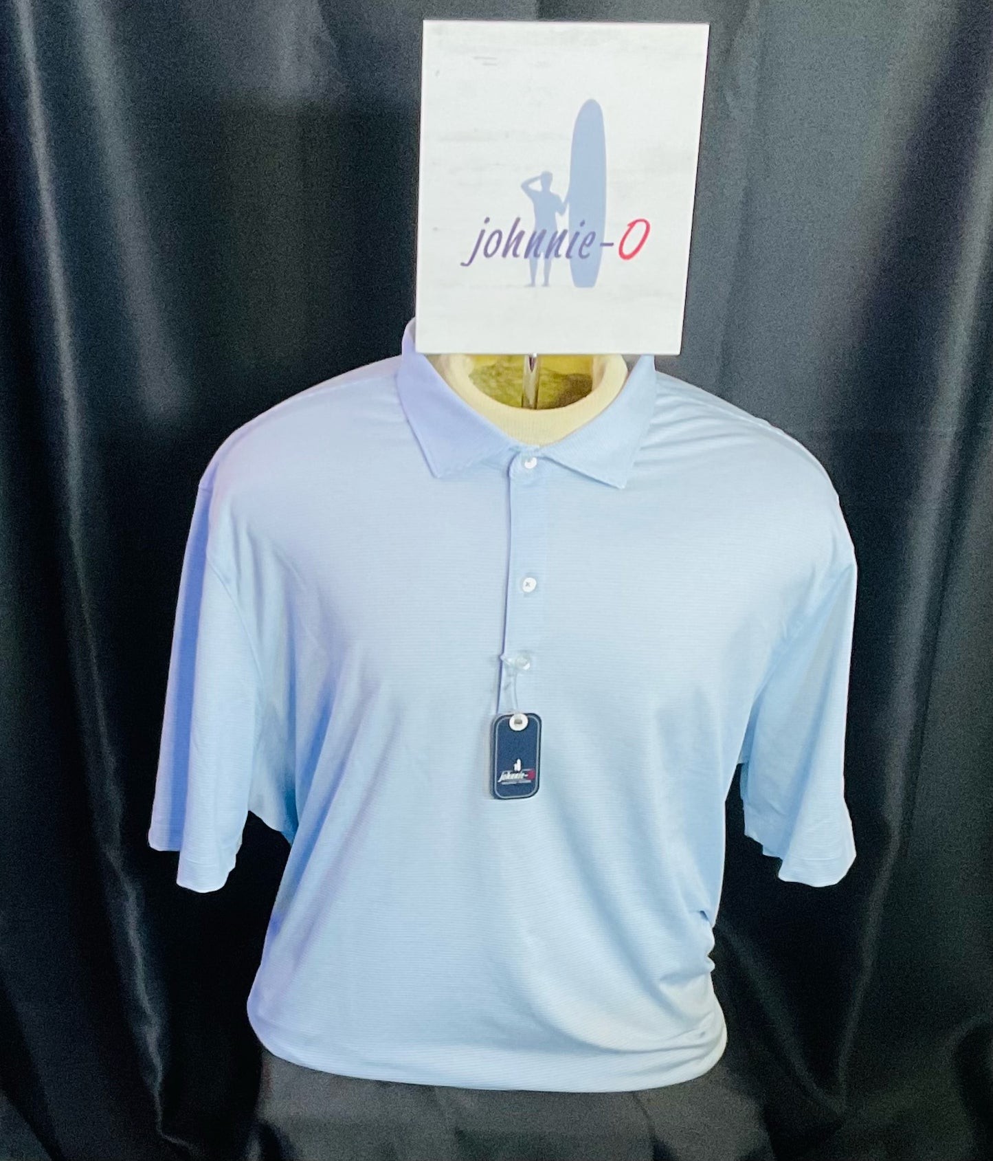 Johnnie-O Short Sleeve Moisture Wicking Polo, 2X Lyndon- Gulf Blue
