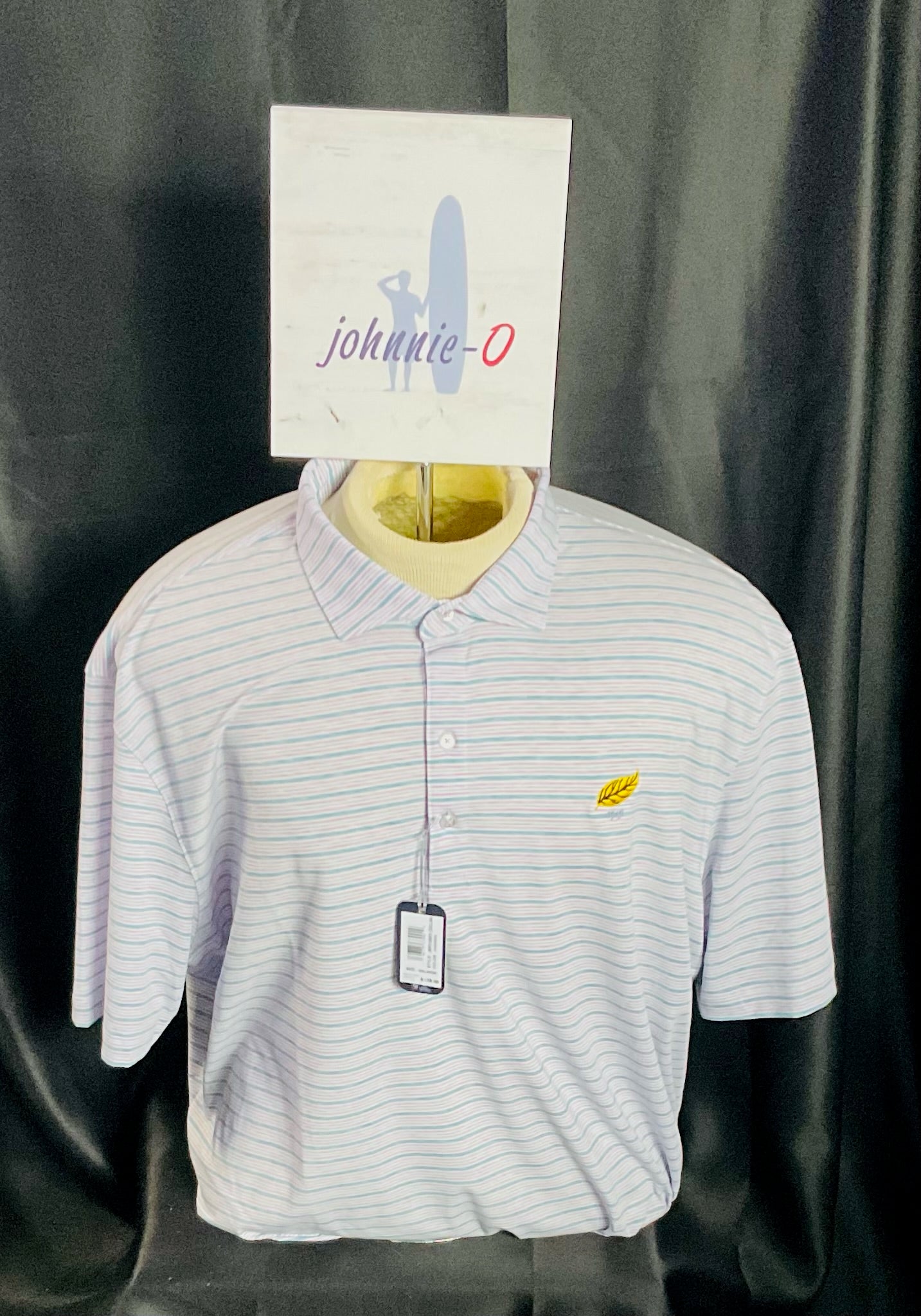 Johnnie-O Short Sleeve Performance Polo, 2X Declan- Voodoo