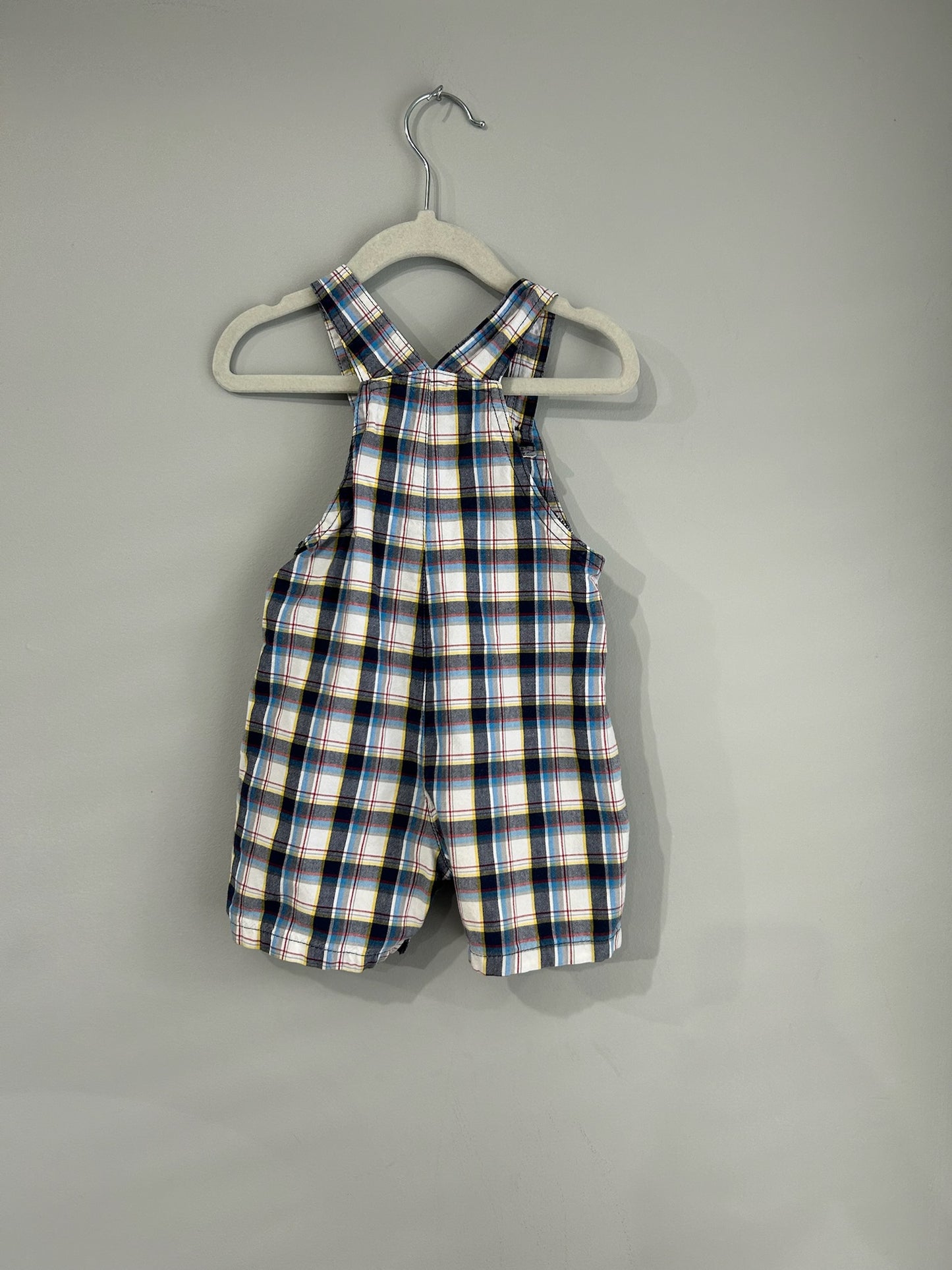 The Original Arizona Jean Co Plaid Overall Shorts, 18 months