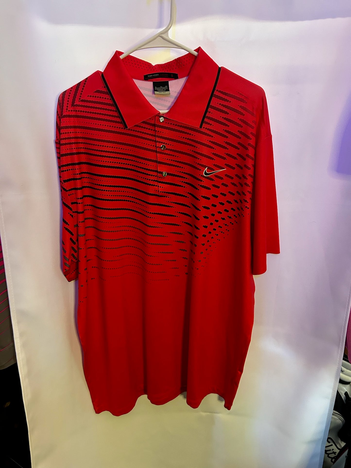 Nike Tiger Woods Collection Polo XL Red/Black Dot