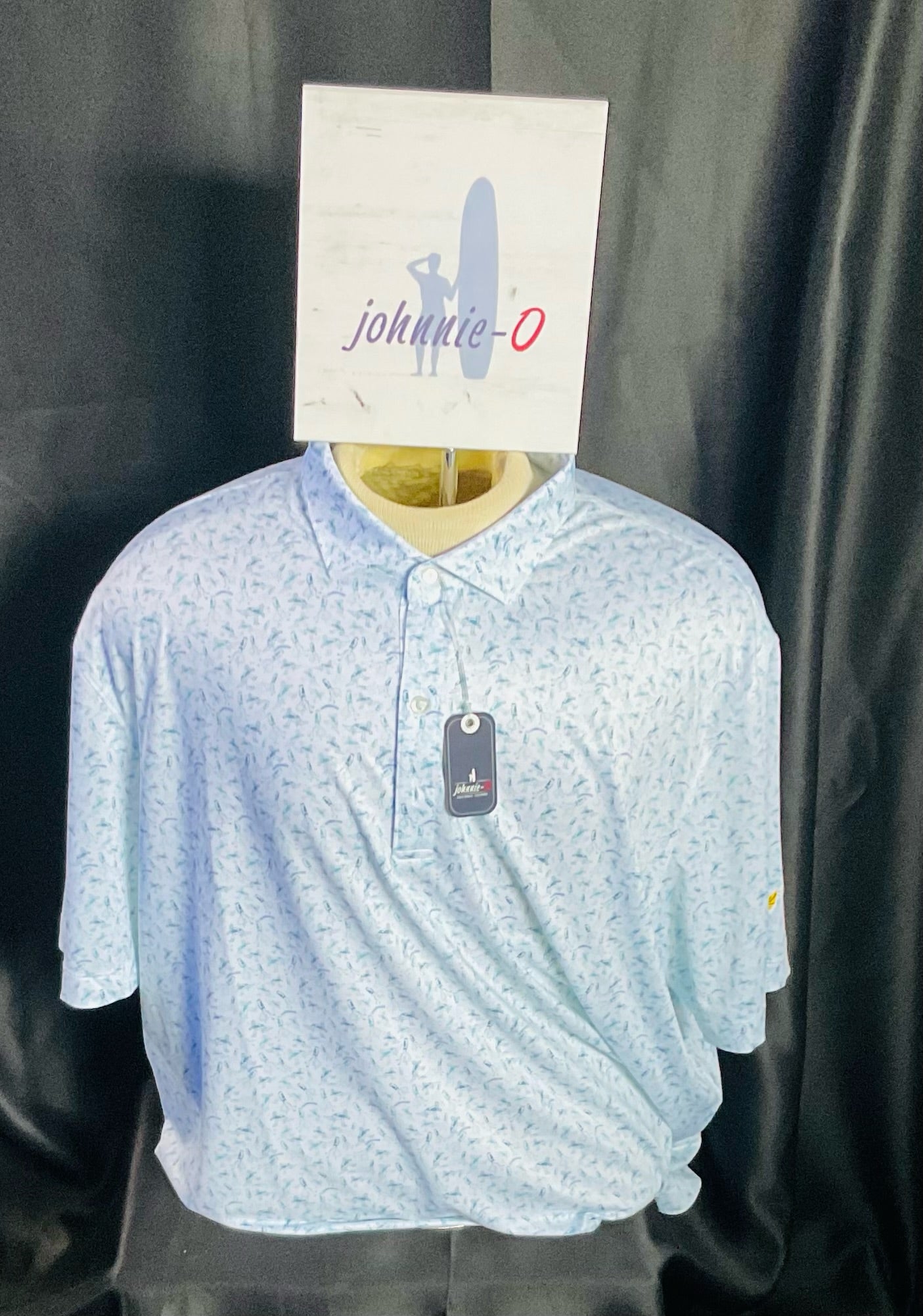 Johnnie-O Short Sleeve Polo, 2X Sand Bagger-White