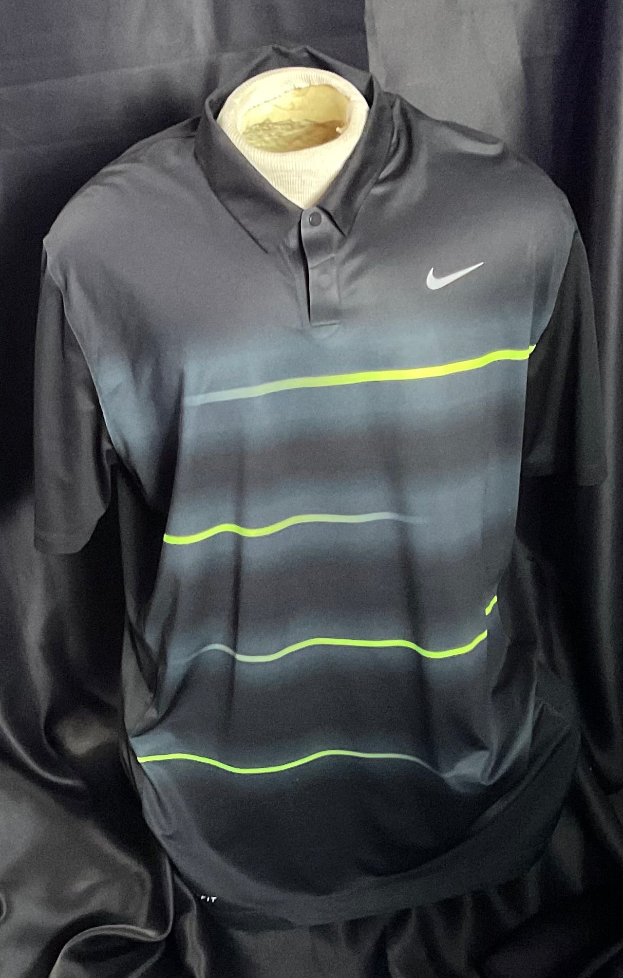 Nike Tiger Woods Collection Polo XL Black/Neon Green