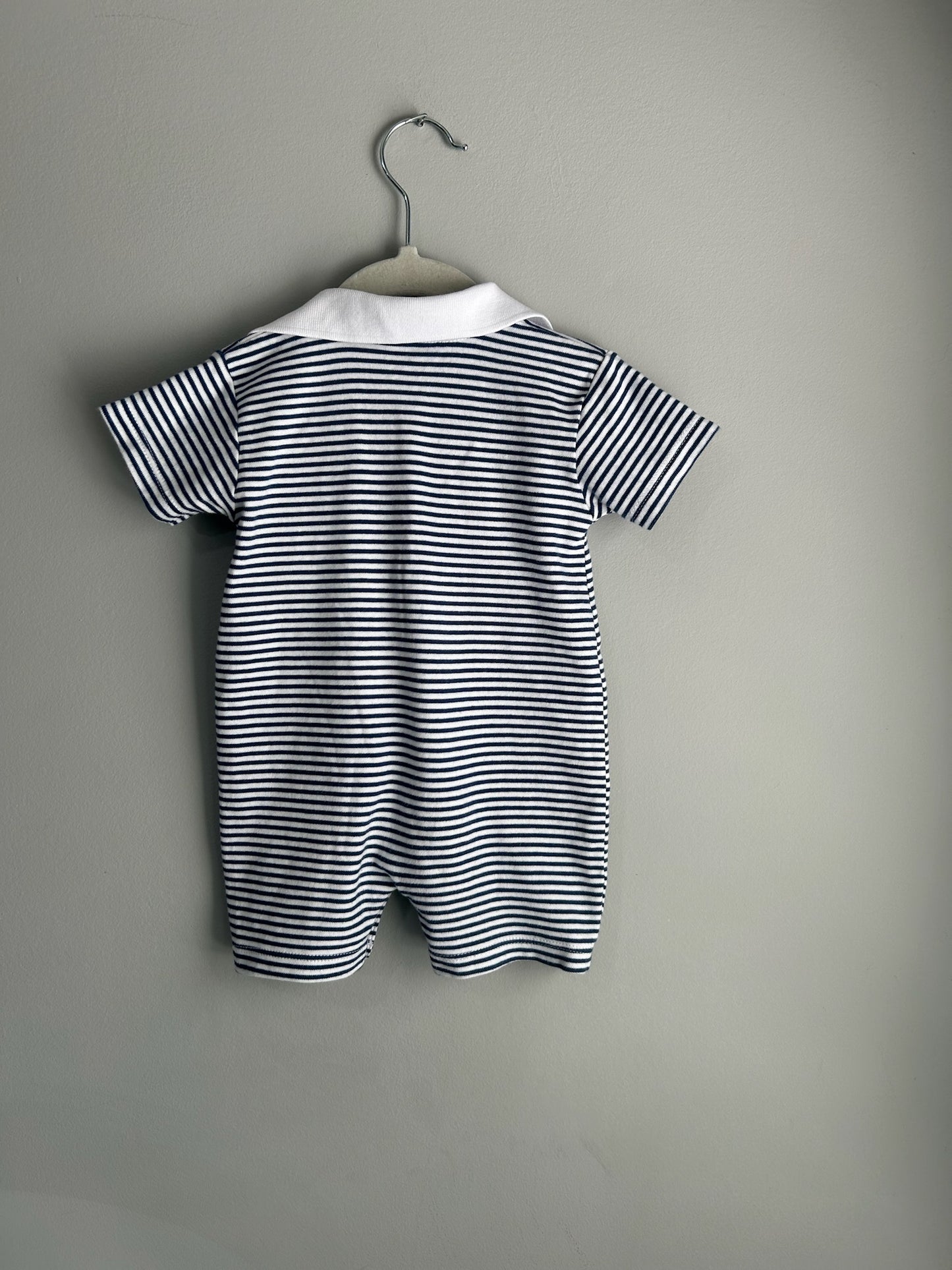 Kissy Kissy Collared Short Sleeve Romper, 12-18 months