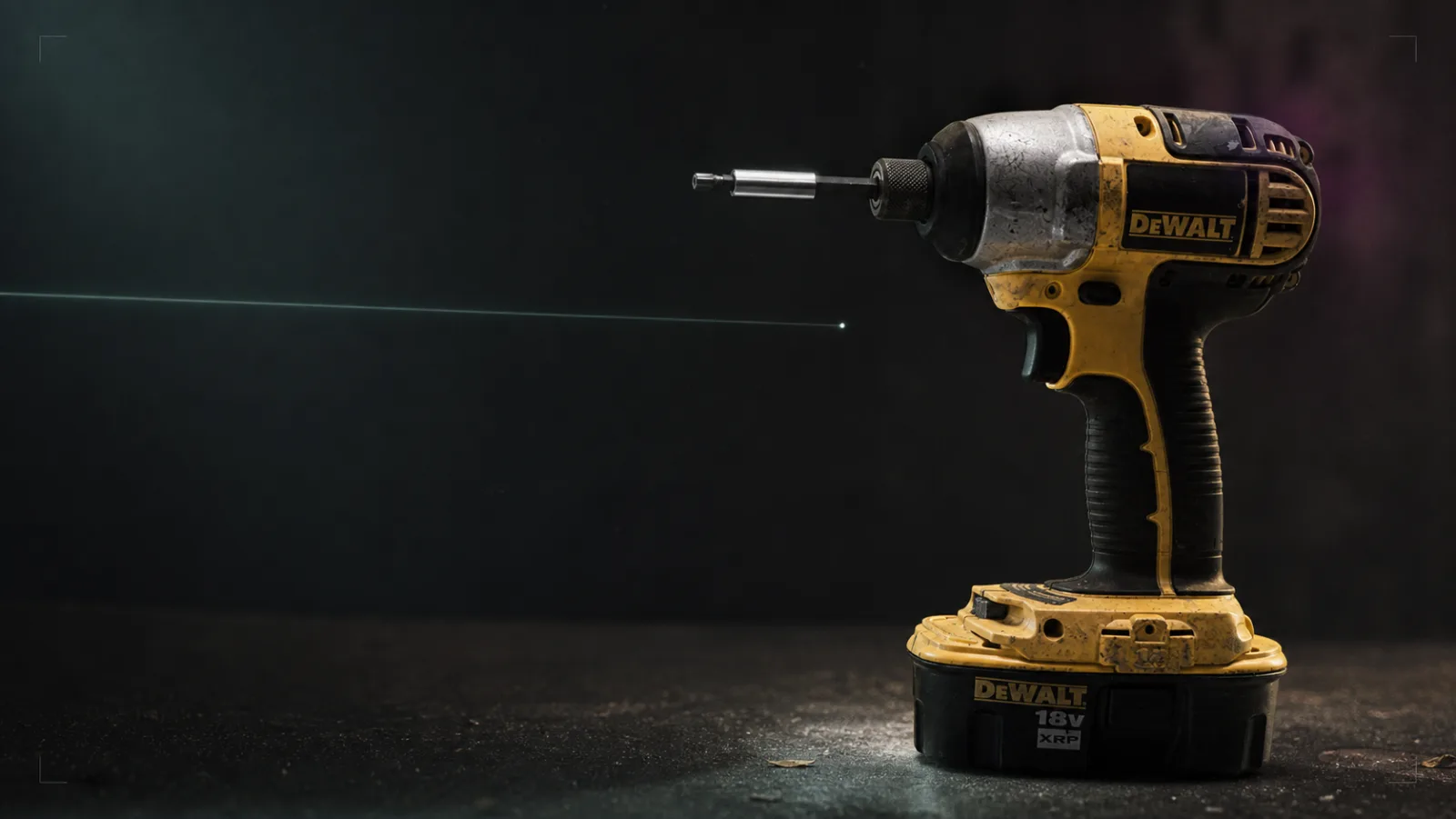 AI presentation derivative of a cordless impact driver in a premium NellySelly campaign scene