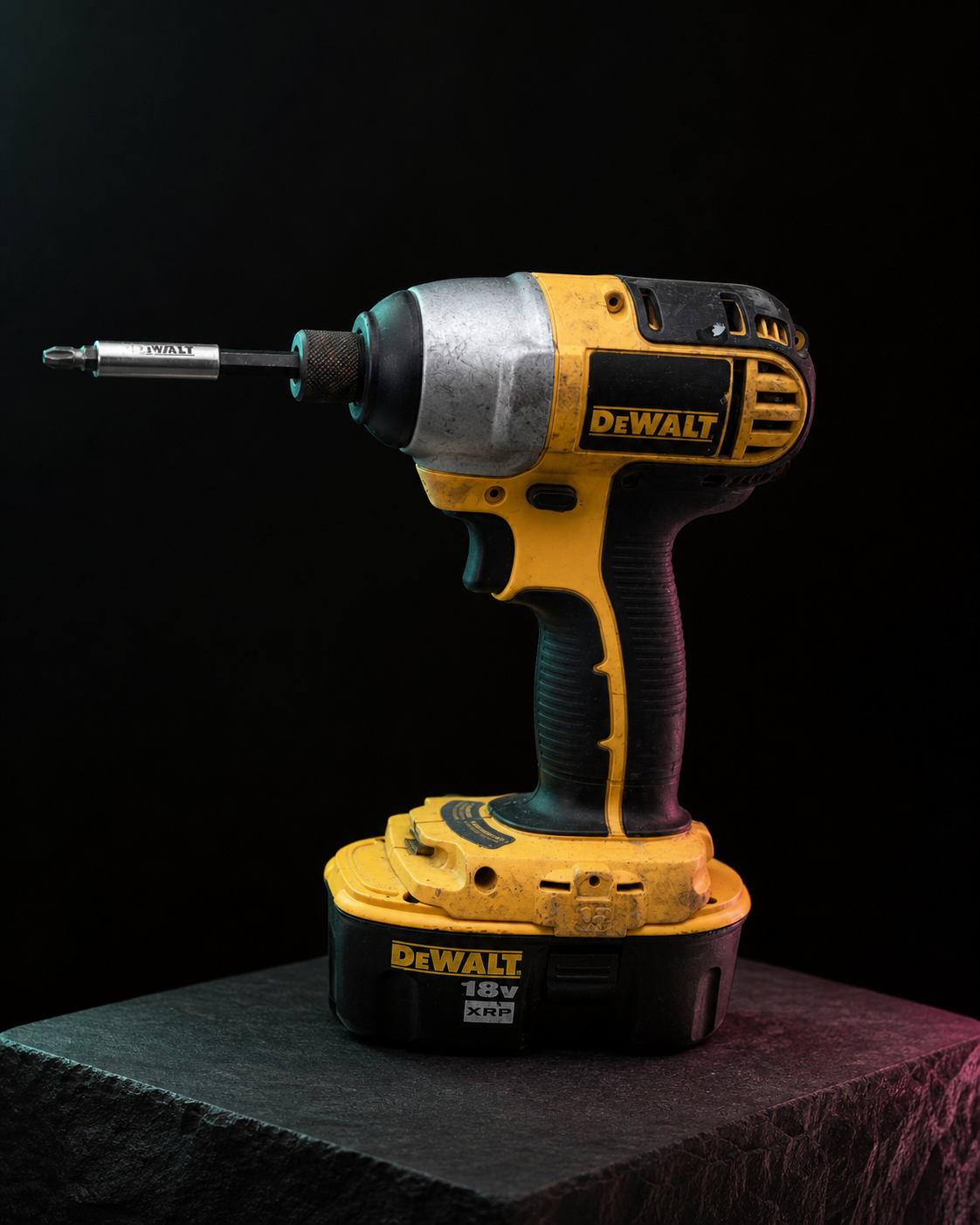 Presentation derivative of a recovered cordless impact driver