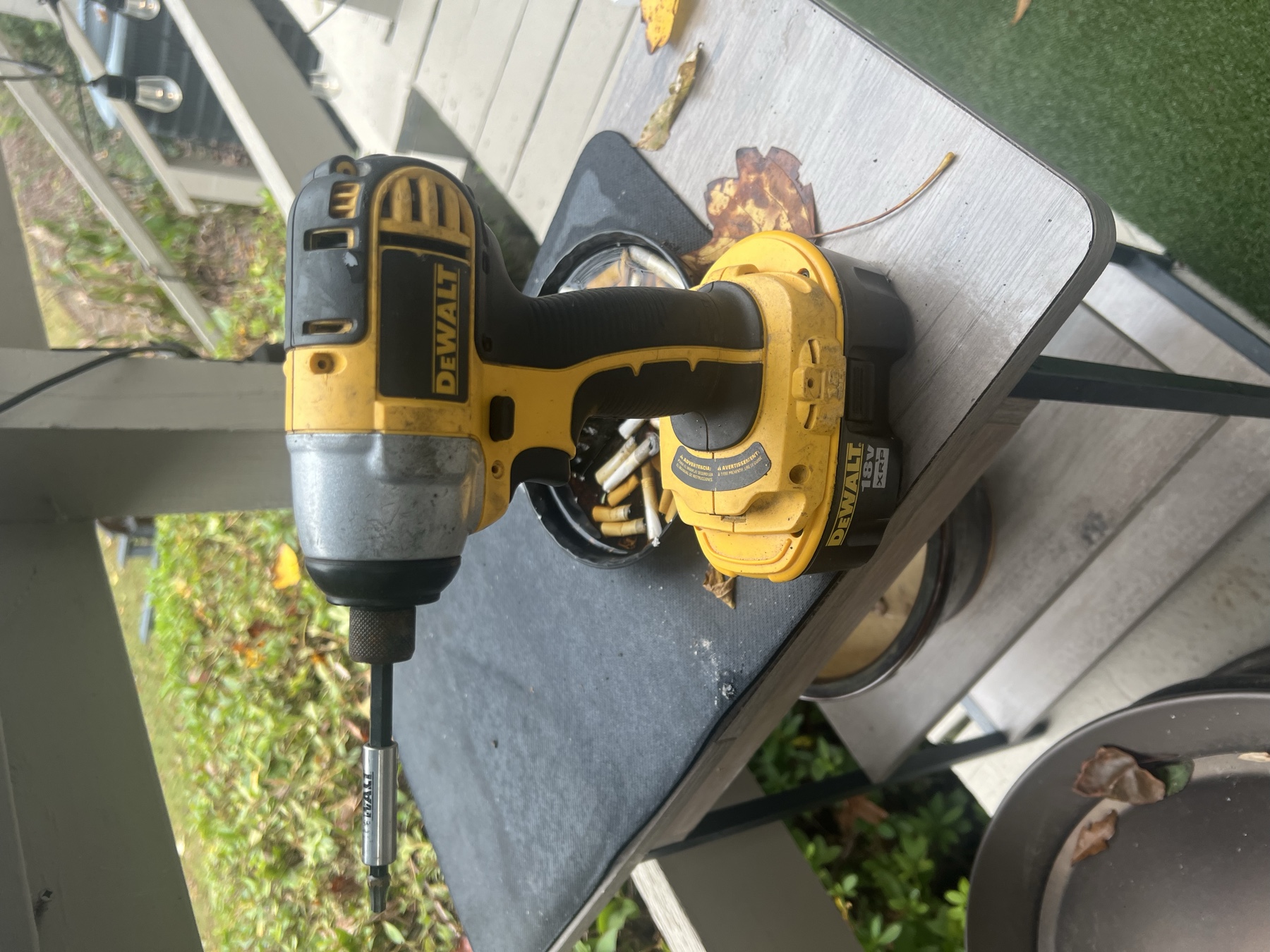 Immutable original recovered photo of a cordless impact driver